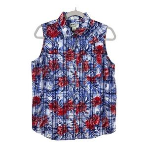 Ariat Women's Billie Jean Shirt Tropic Plaid Floral, Size L, Gauzy Boho Country